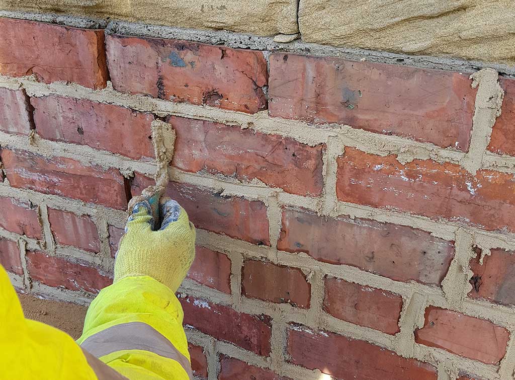 Repointing brickwork