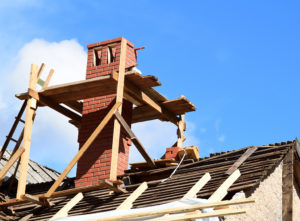 Chimney repair on roof