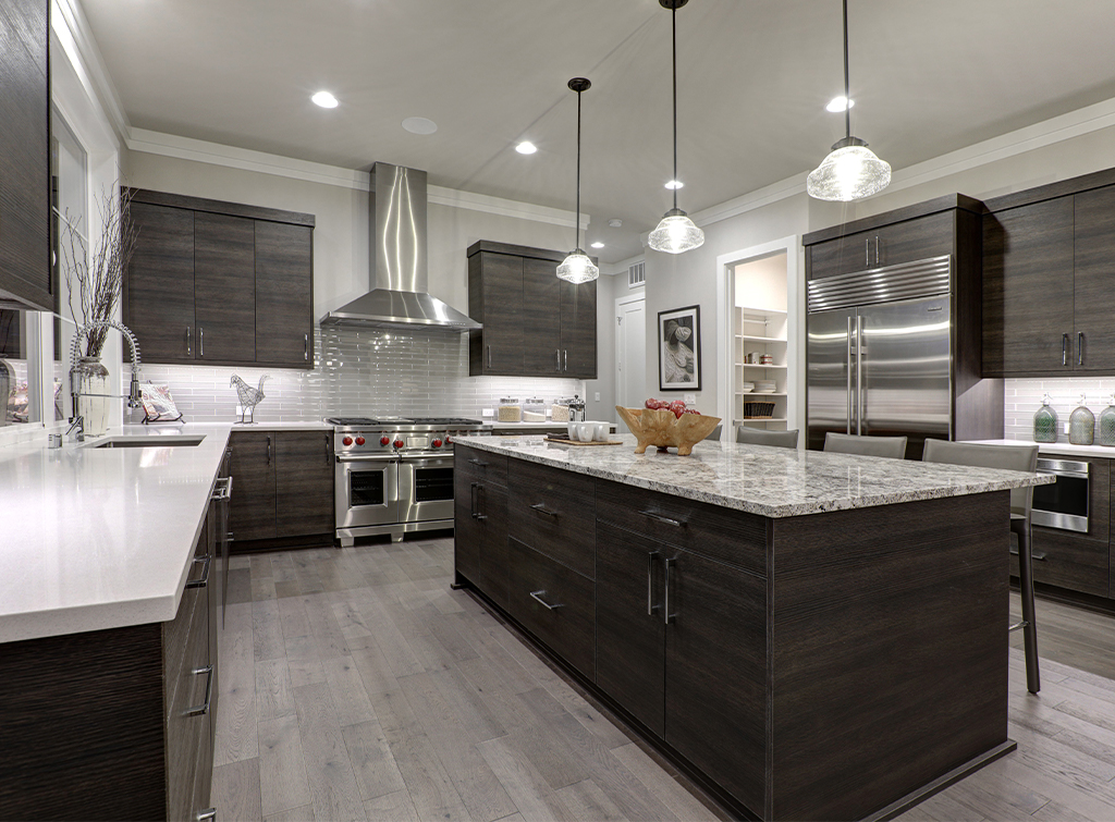 Kitchen with vinyl floor