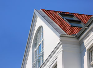 Roof window on top of house