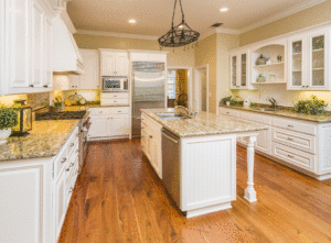 New kitchen island with sink and dishwasher