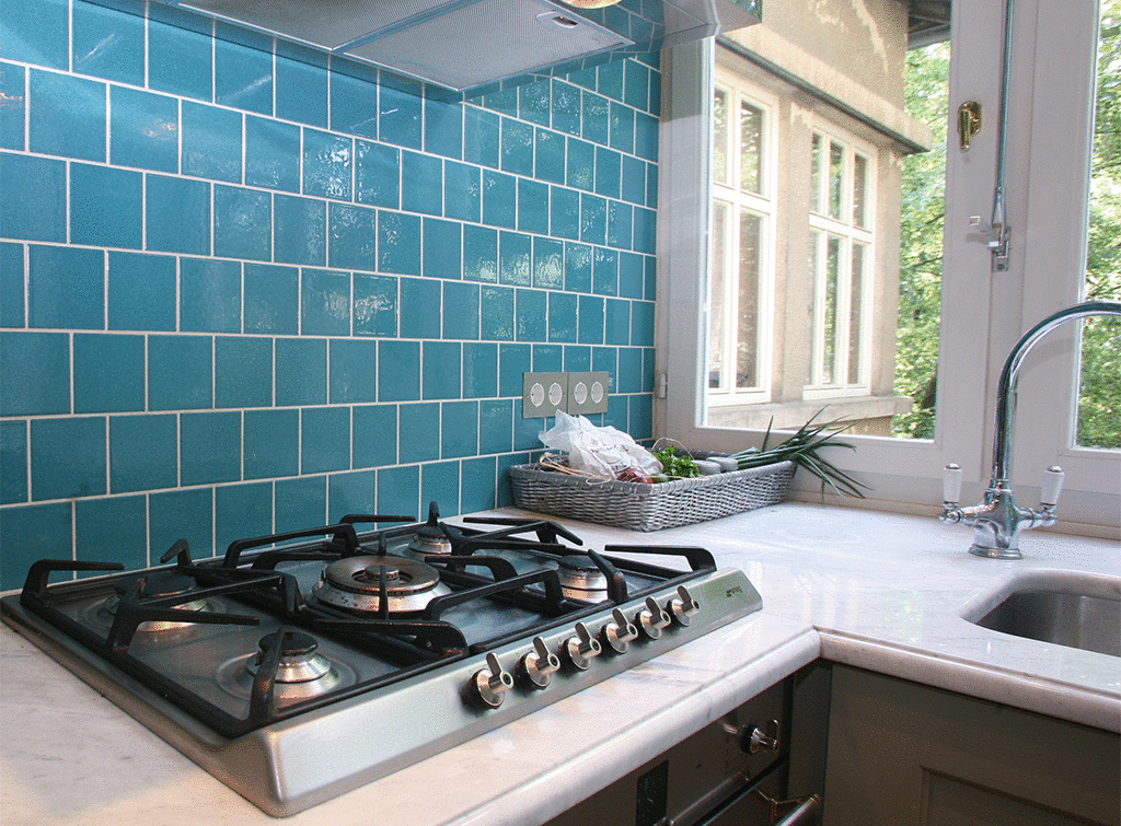 Expertly painted tiles