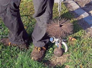 Equipment used to sweep a chimney