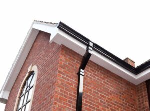 Fascia and soffit boards on house