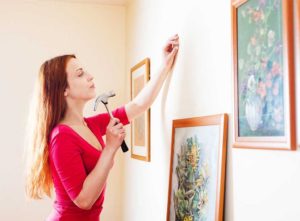 Hanging a picture on a wall
