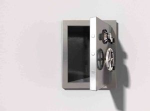 Wall safe installed