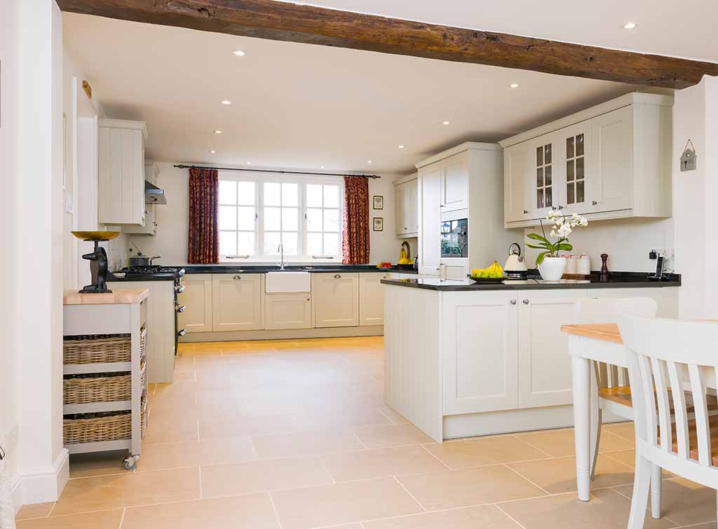 Kitchen diner extension with exposed beam