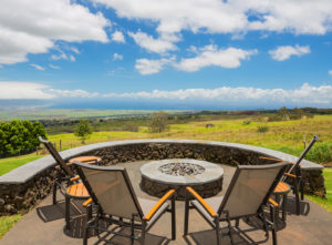 Outdoor fire pit area
