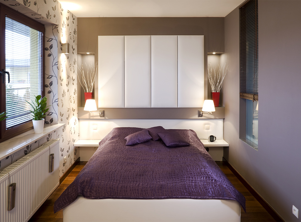 Narrow bedroom on sale