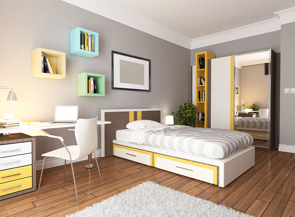 minimalist teenage room idea