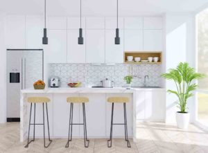 Bright and light breakfast bar ideas