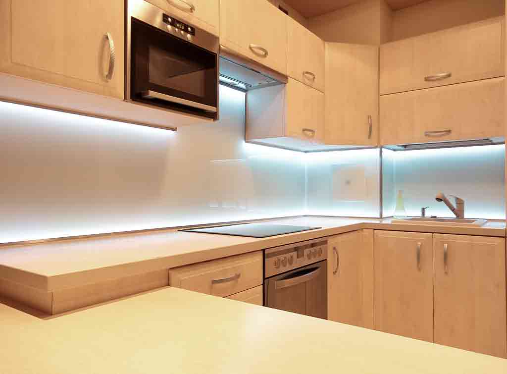 LED lighting in a kitchen setting