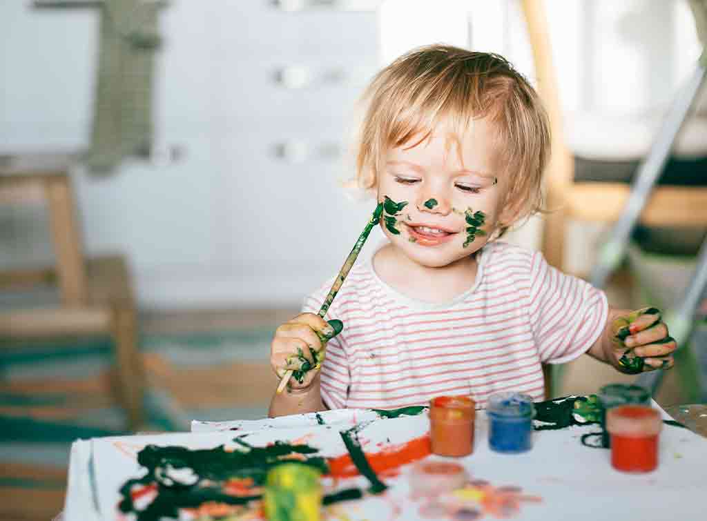 messy play home schooling