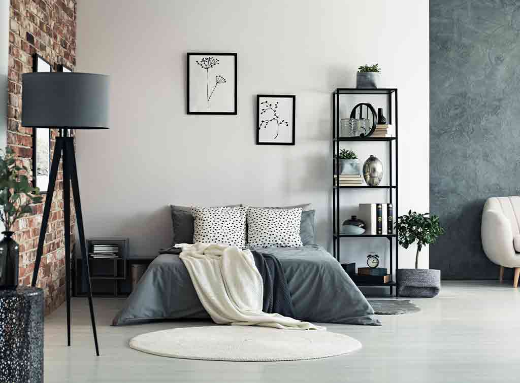 Minimalist bedroom colour idea