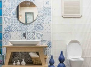 modern bathroom tile - porcelain vs ceramic