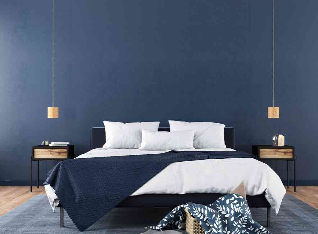 Modern bedroom colour scheme idea