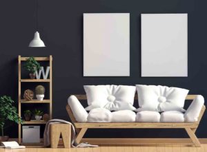Monochromatic painted feature wall ideas