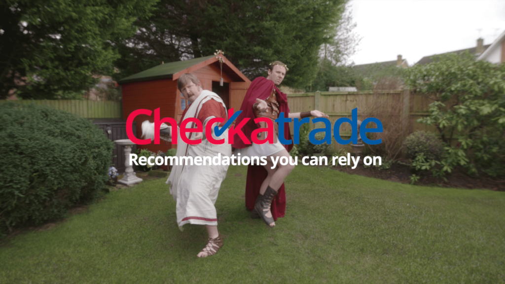 Caesar and Brutus dancing Checkatrade tv ad
