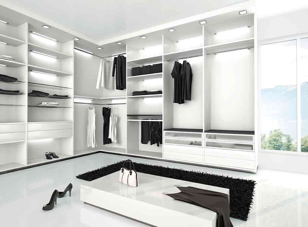 Monochrome dressing room ideas
