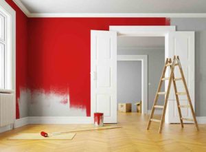 Painting a room in red
