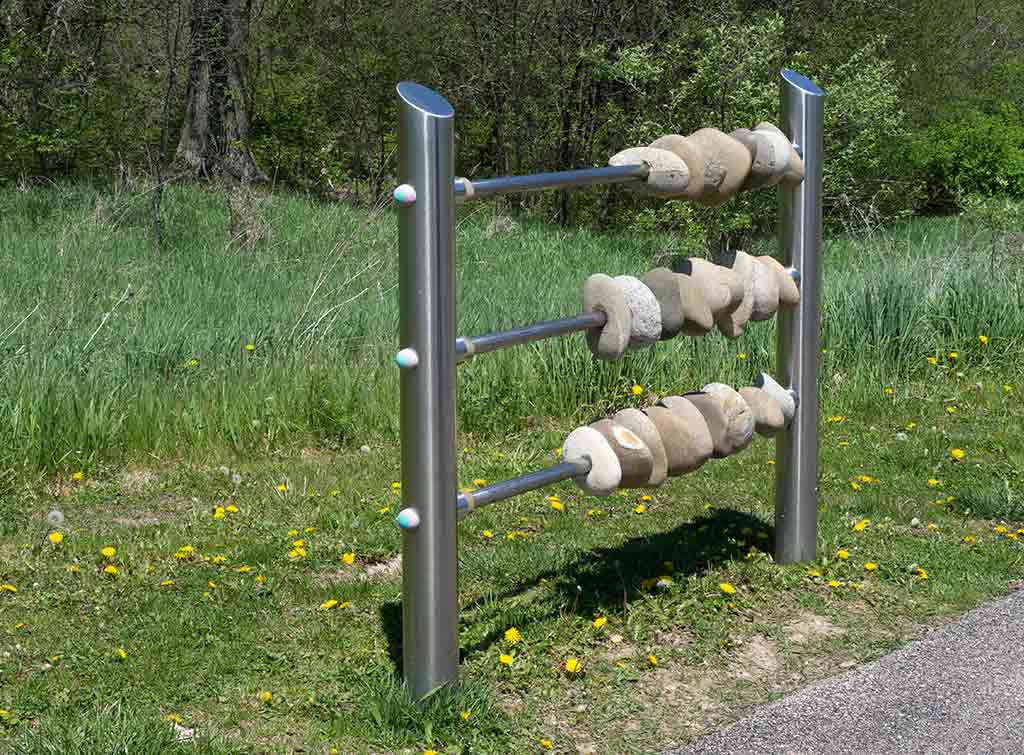 Play rock abacus for sensory garden