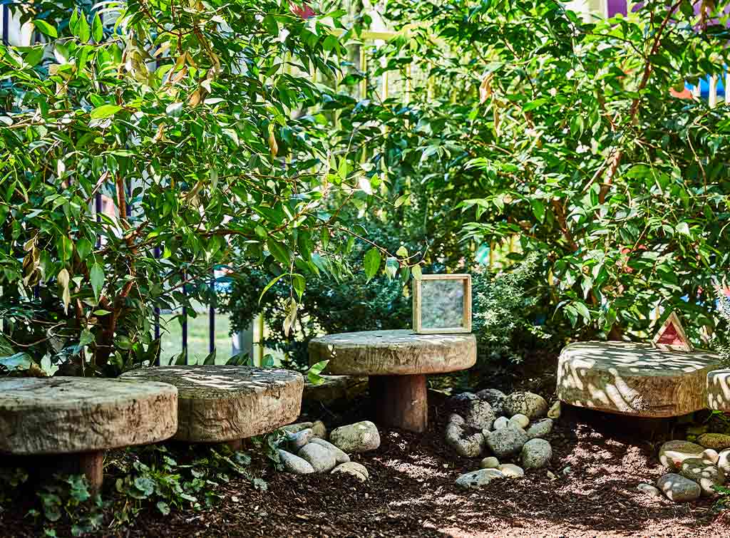 Rockery and plant patch