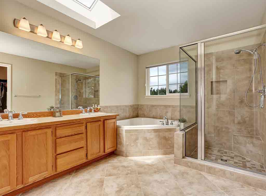 Corner bath panel ideas