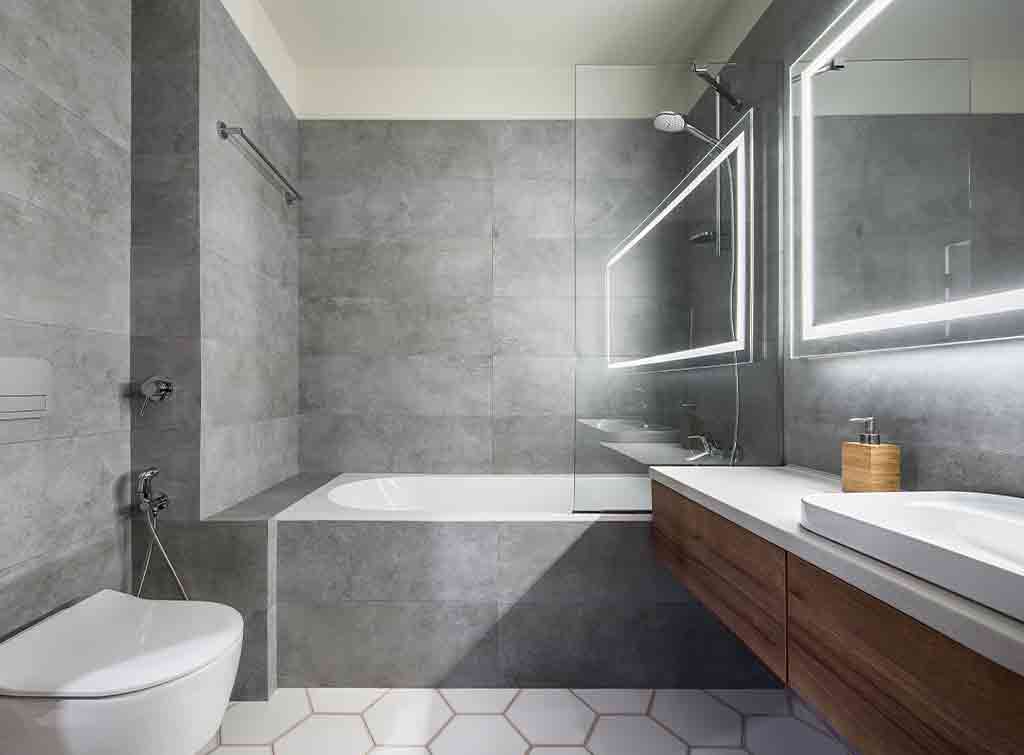 Grey bathroom panel inspiration