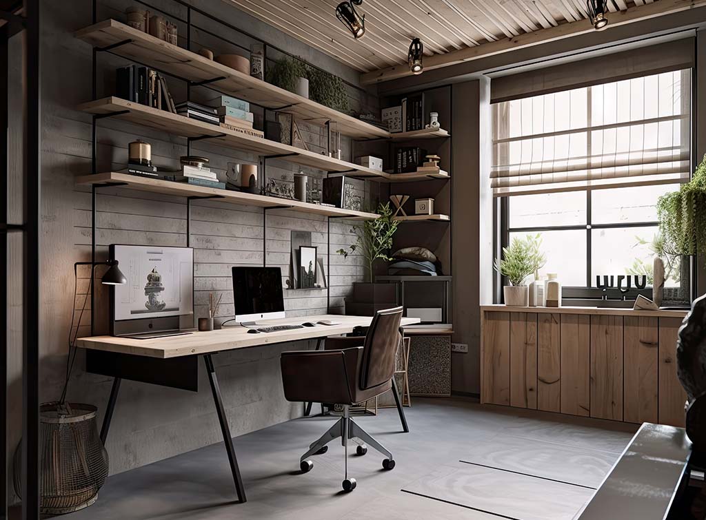 Garage conversion to a home office space