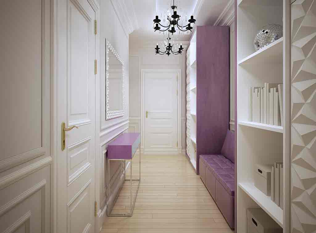 Art nouveau narrow hallway ideas