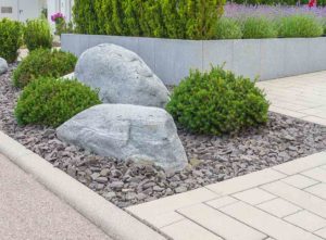 landscaping boulder installation
