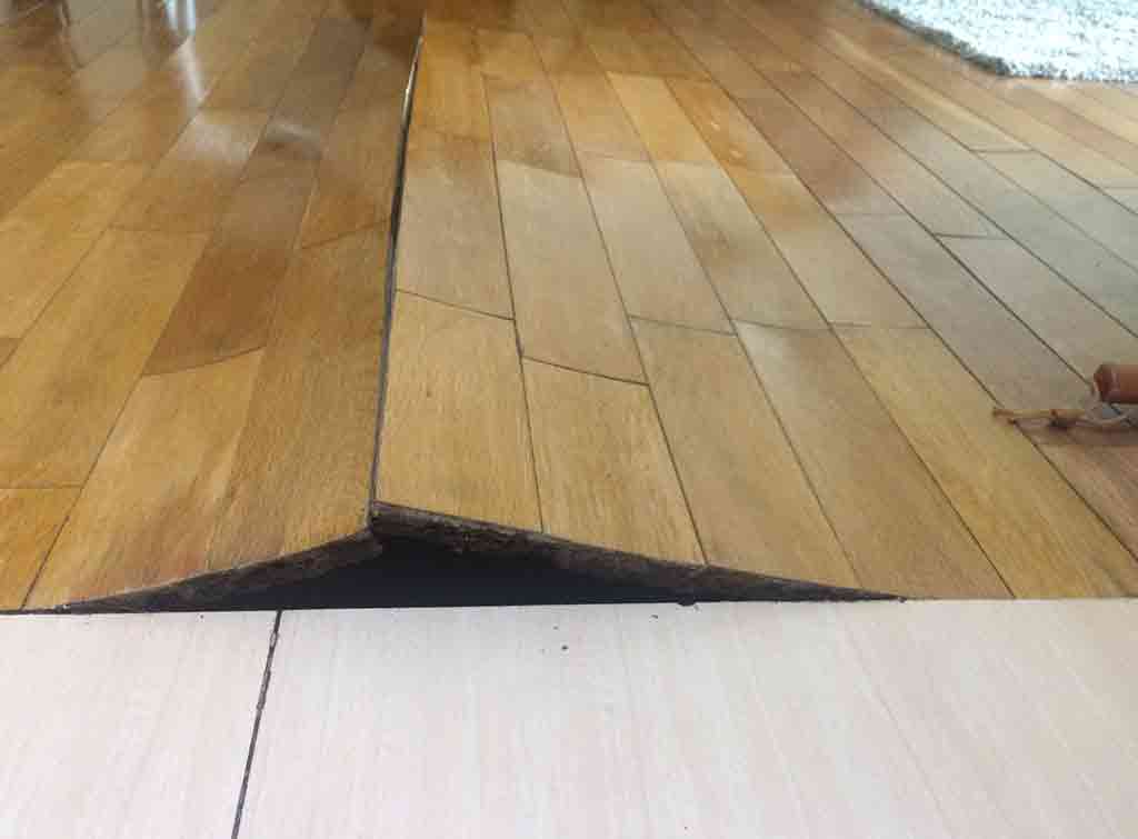 Hardwood floor with serious water damage