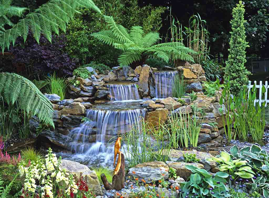 How to build a rockery waterfall