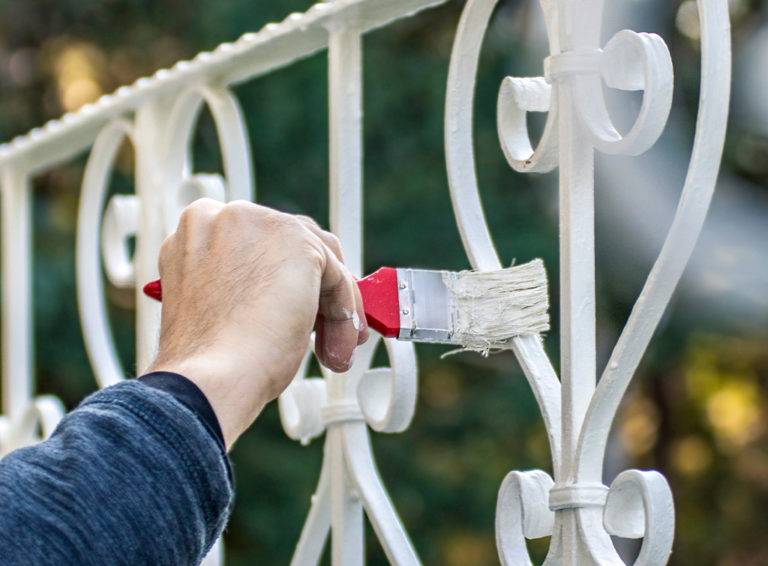 Wrought iron fence painting cost