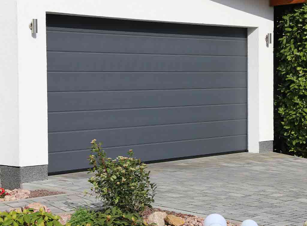 Painted sectional garage door