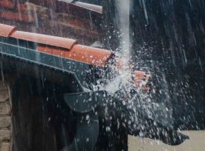 Gutter damage and flooding