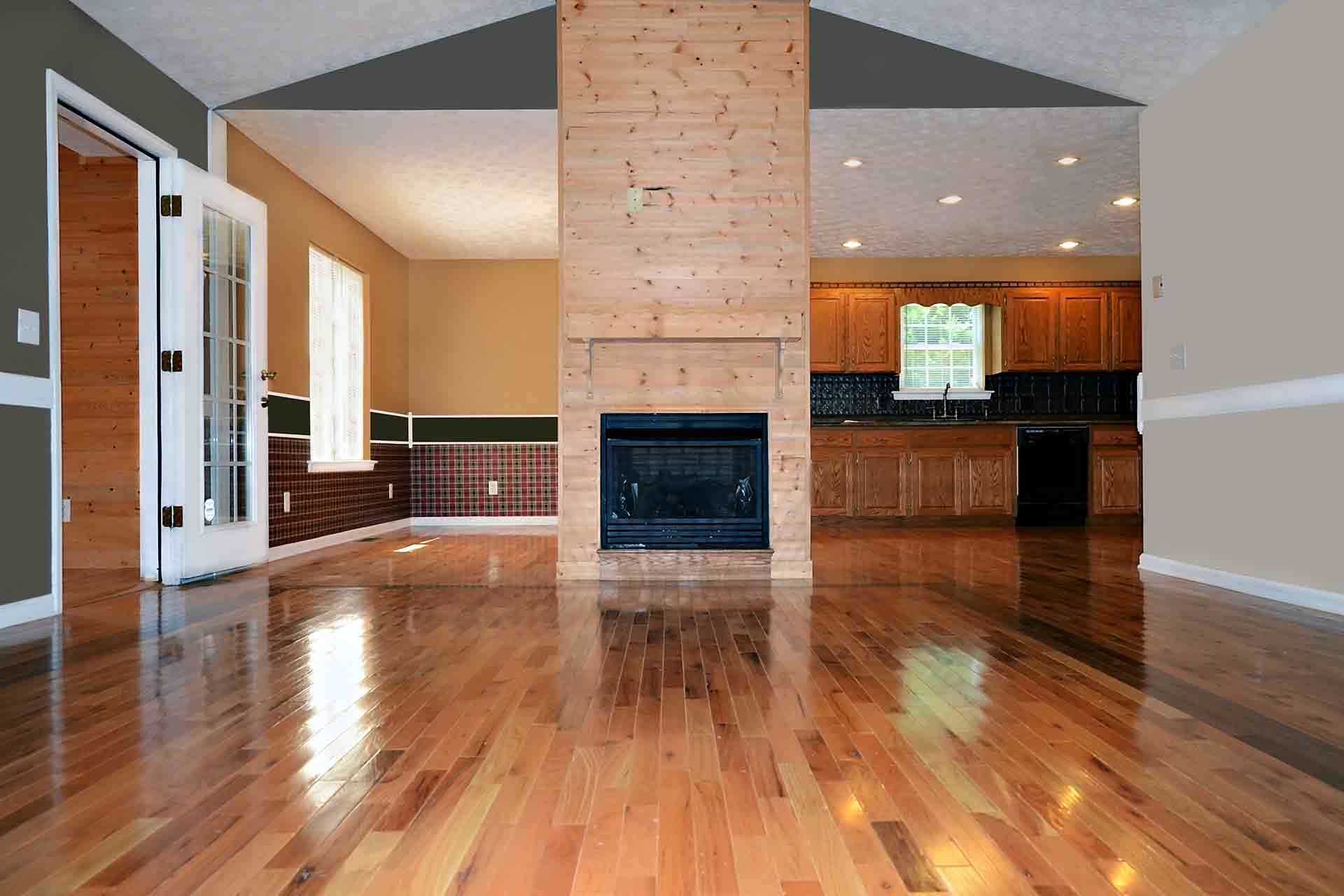solid wood flooring in kitchen