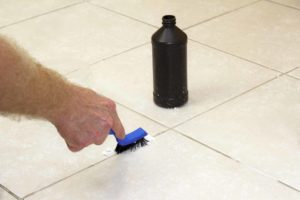 cleaning tile grout