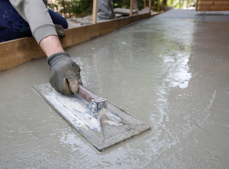 Cement foundation - laying concrete carport base 