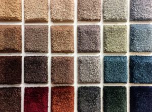 Bedroom carpet colour swatches