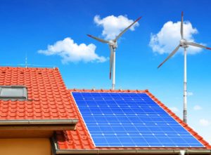 Renewable energy installation - Solar panels and wind turbines