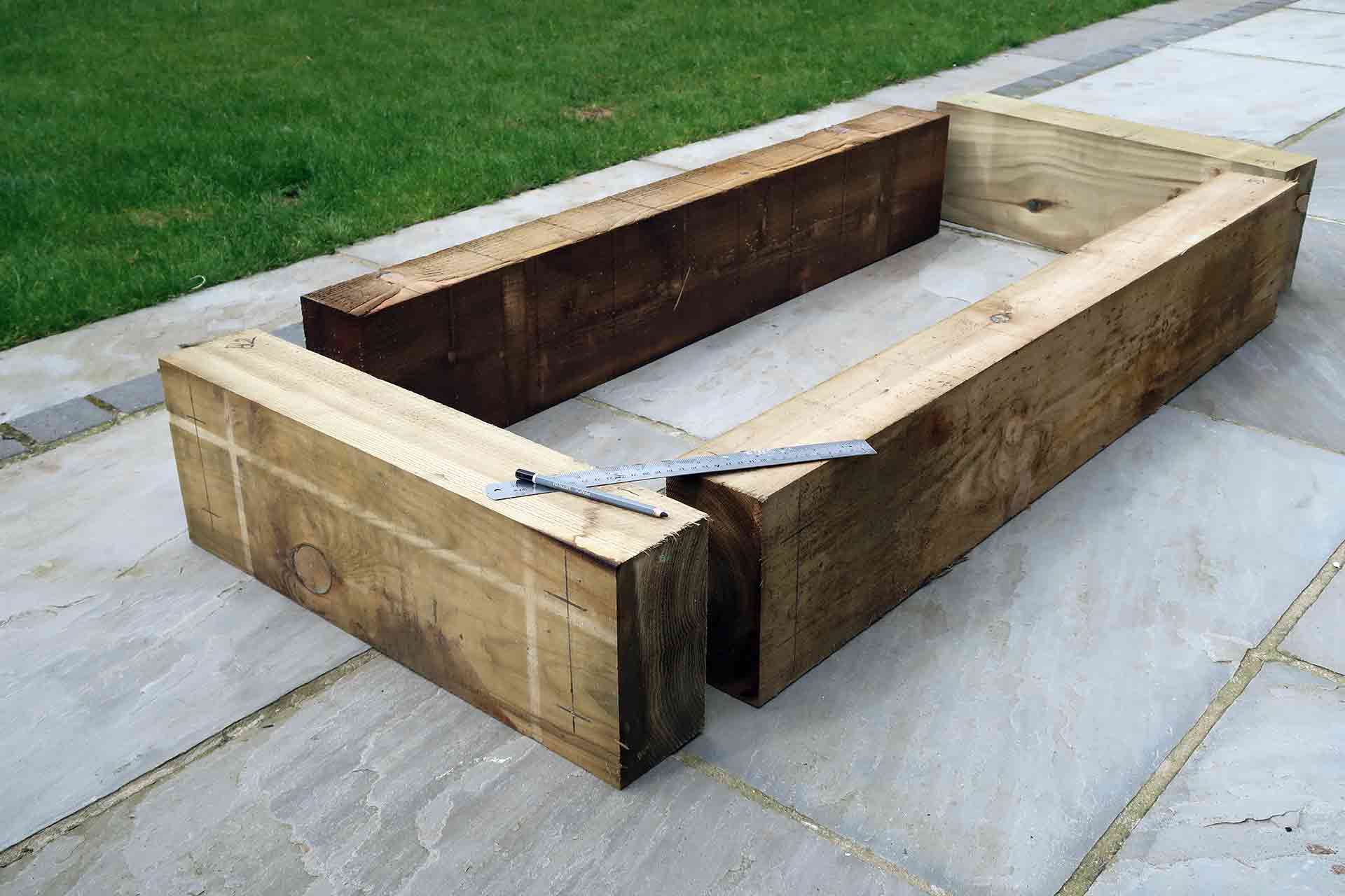 Image of Garden bed made from stone slabs
