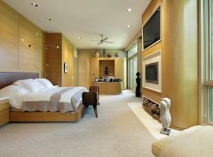 Grey carpet ideas in neutral bedroom