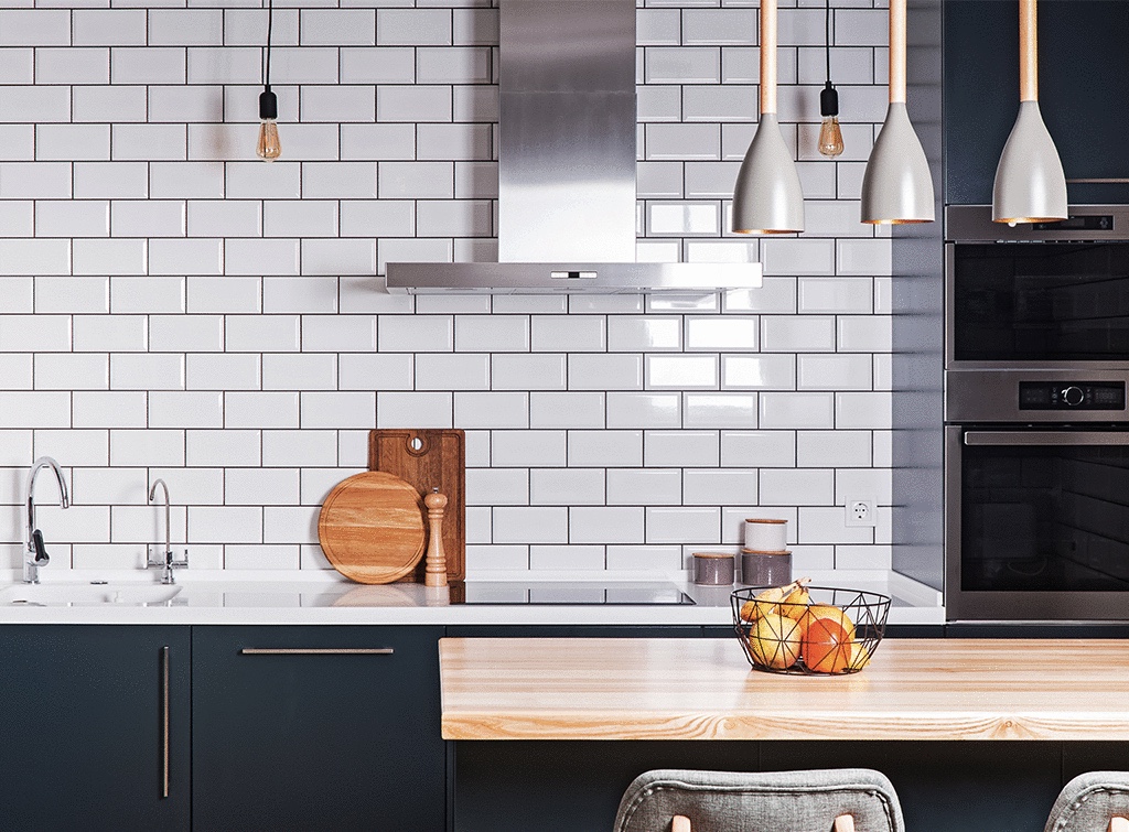 Kitchen splashback wall tiles