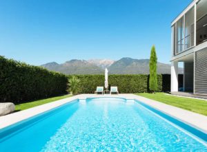 outdoor pool in garden