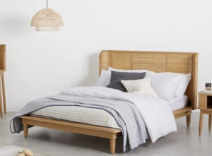 Scandi bedframe for a guest bedroom design idea