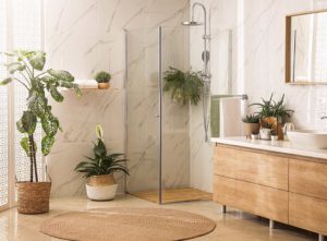 Bathroom with plants - Cheap small bathroom ideas