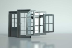 grey uPVC windows and doors