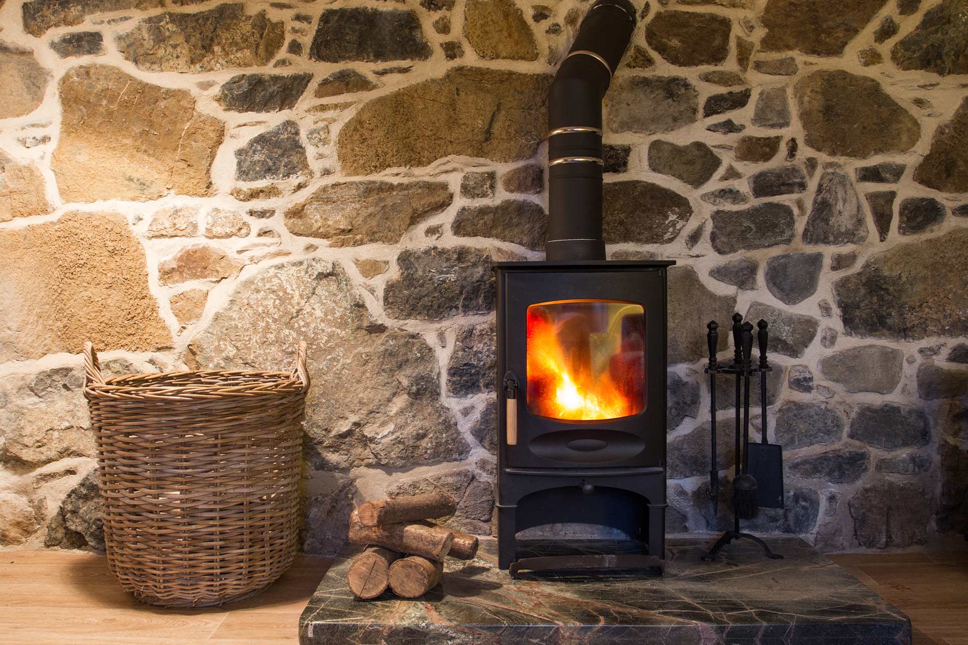 wood burning stove fireplace