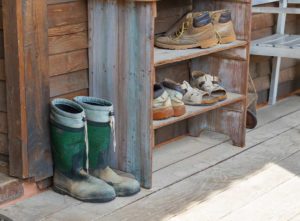 Boot storage for outdoors